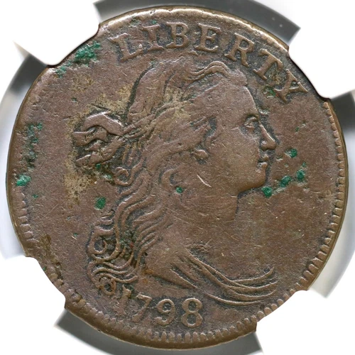 1798 S-146 R-5- NGC VF Details Large 8 Draped Bust Large Cent Coin 1c