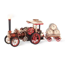 ROKR LKA01 Mechanical Gears 3D Wooden Puzzle - Steam Engine
