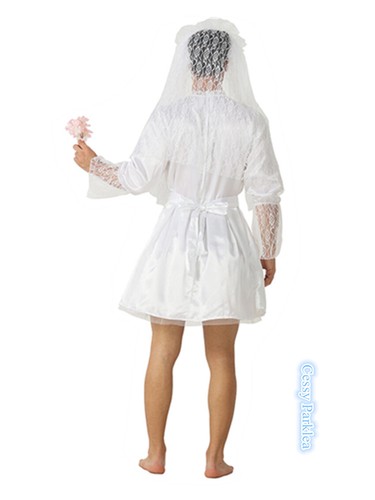 W-N2-5 Mens Adult Bride Wedding Stag Do Party Costume Funny Outfits Fancy Dress - Foto 4 di 4