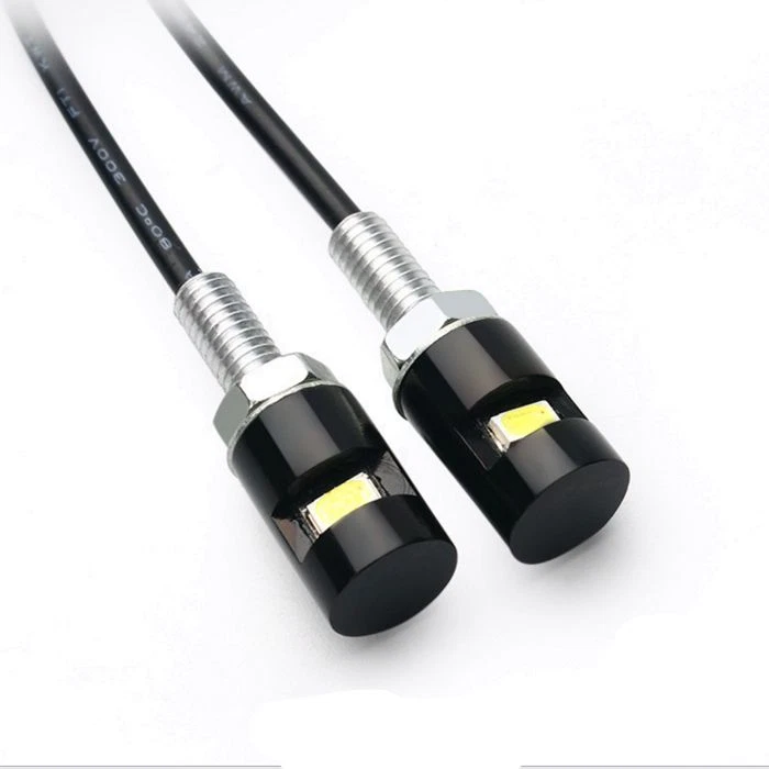 Black LED License Plate Bolt Lights for Kawasaki Vulcan VN Ninja ZX 6R Cruiser - Image 3 of 4