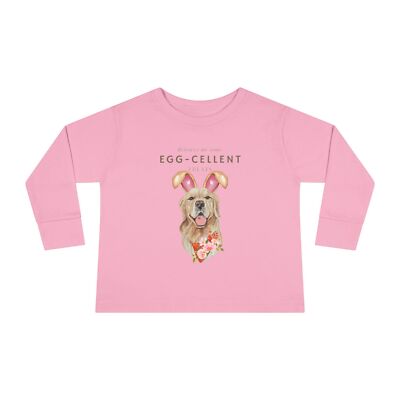 Golden Retriever Easter Toddler Long Sleeve Tee