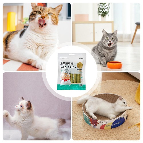 Cat Kitten Chew Sticks Cat Toys Natural Hairball Removal Chew Toy Teeth Cleaning - Picture 8 of 10