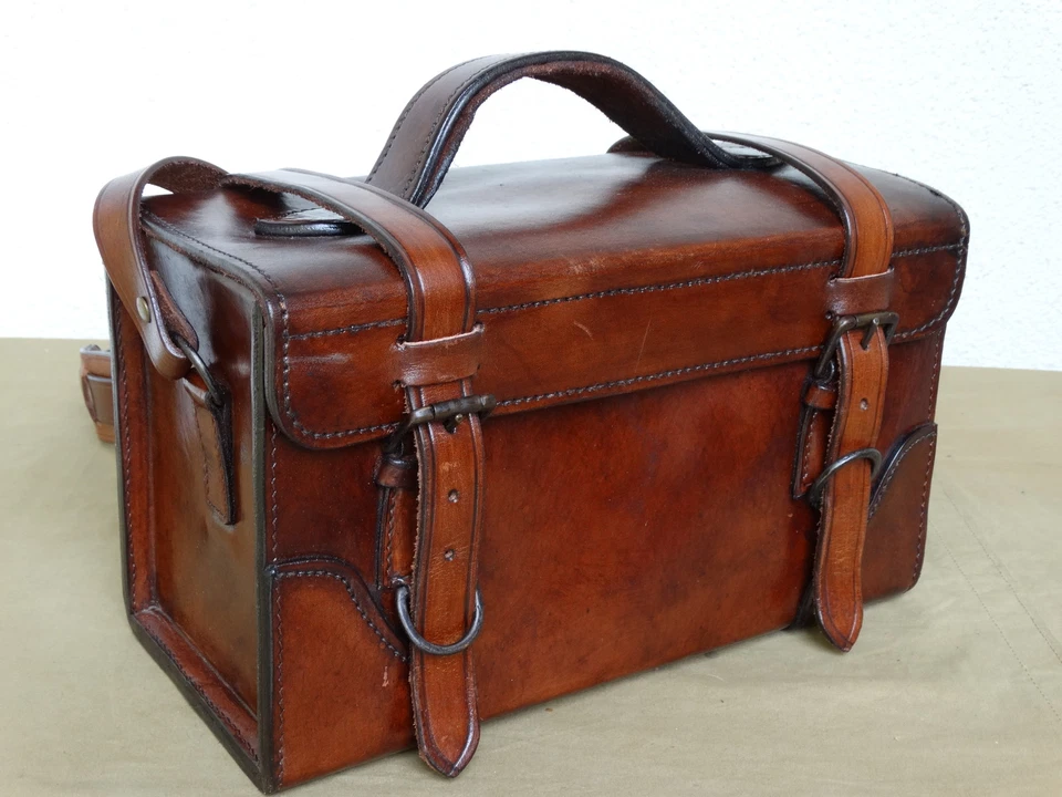 Bolso de Piel Maletín Cuero Vintage Médico Bandolera Patrimonio Nariz Ar - Imagen 2 de 4