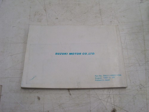 OEM Suzuki 1988 (J) GSX1100F Owner's Manual, August 1987 EN, 99011-48B51-03A!# - Bild 2 von 12