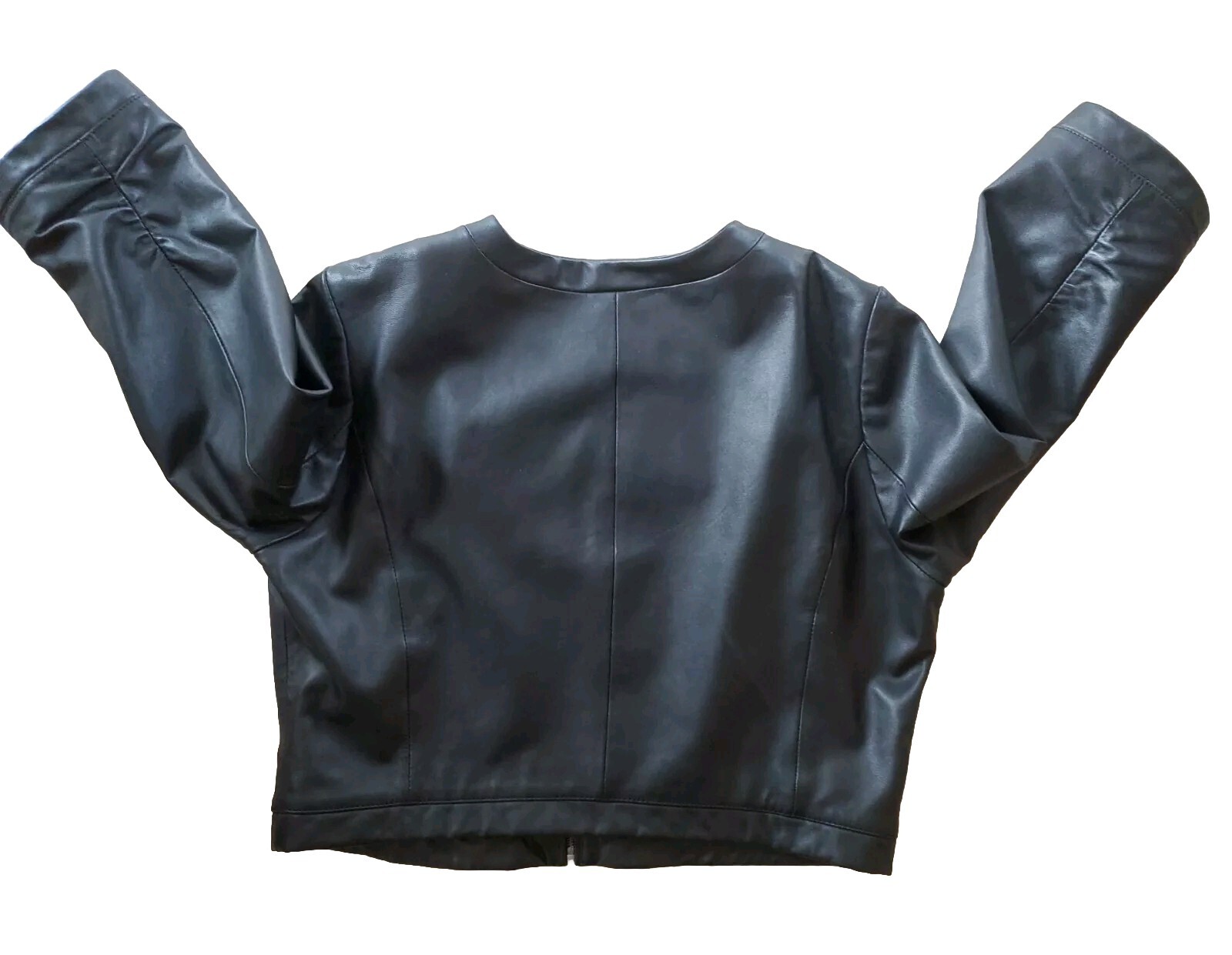 CACHÉ Leather Jacket Large Lightweight SOFT Zip B… - image 4