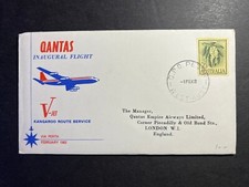 1962 Australia Airmail Cover Perth to London England Qantas V Jet Kangaroo Route