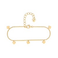 Cai Armband 925 Silber Vergoldet AnhäNger Kleeblatt Clover Damen Neu Cai Armband
