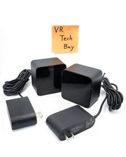 2 HTC Vive VR Base Station 1.0 Lighthouse & Power Adaptor (Pair)