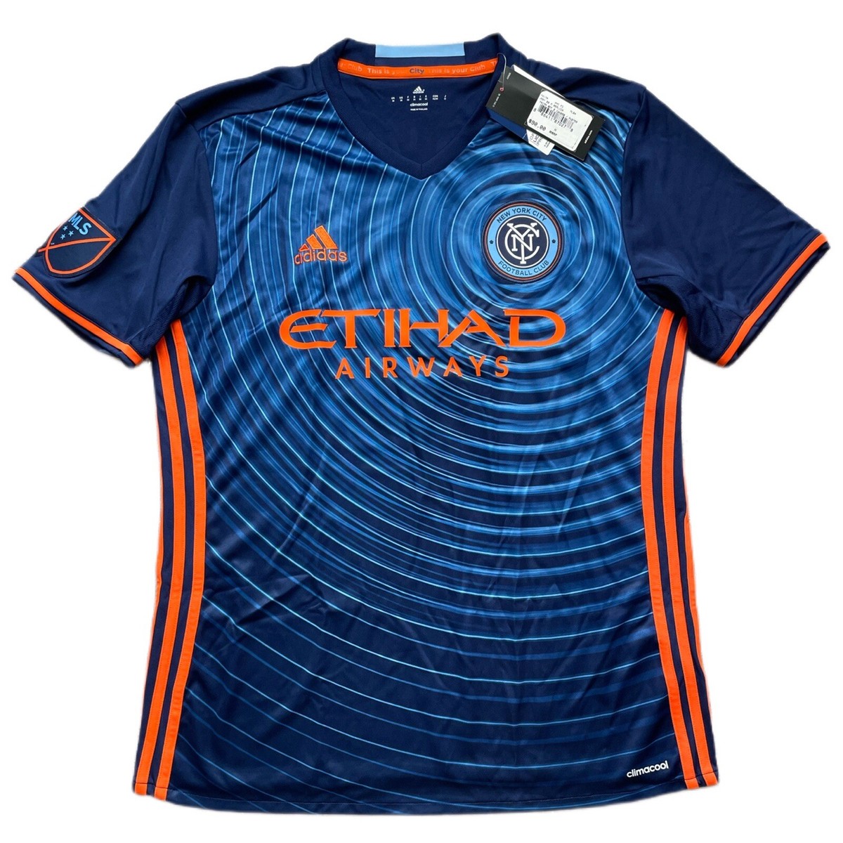 2016/17 New York City FC Away #7 David Villa Medium adidas Soccer