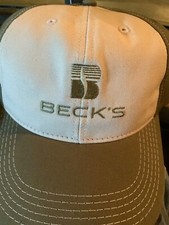 Beck's Seed Snapback Hat Mens Made in USA Tan/Khaki Adjustable Baseball Cap-