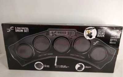 First Act 5-Pad Digital Drum Set ~ Drums, Sticks, Headphone, Book ~ MP3 Input