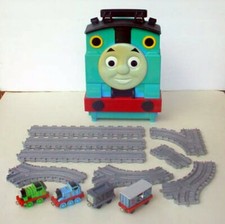 Thomas Tank and Friends Take N Play 2009 Carry Case 4 Trains Cars 9 pc Track