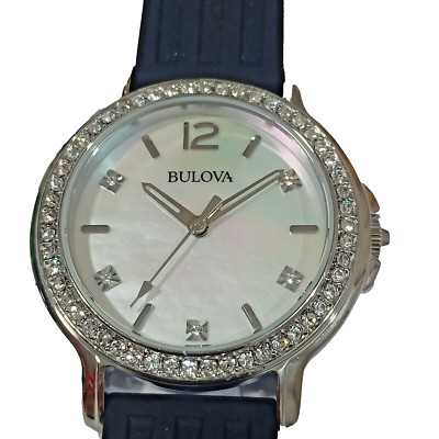 BULOVA WOMEN'S QUARTZ PROTOTYPE Sample LEATHER BAND WATCH S-9012R5-P3 MB-588