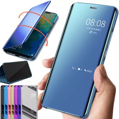 Flip Mirror View Phone Case For Honor 400 300 200 X8 Find X5 Huawei P30 Pro N200