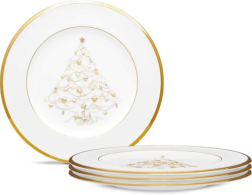 Noritake Palace Christmas Gold Holiday Accent Plates, 2", Set of 4 - Picture 10 of 12