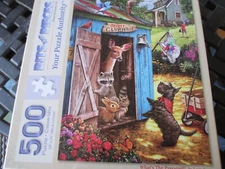 500 Piece Larry Jones Art Puzzle "What's The Password?"   New 18" x 24" Bits