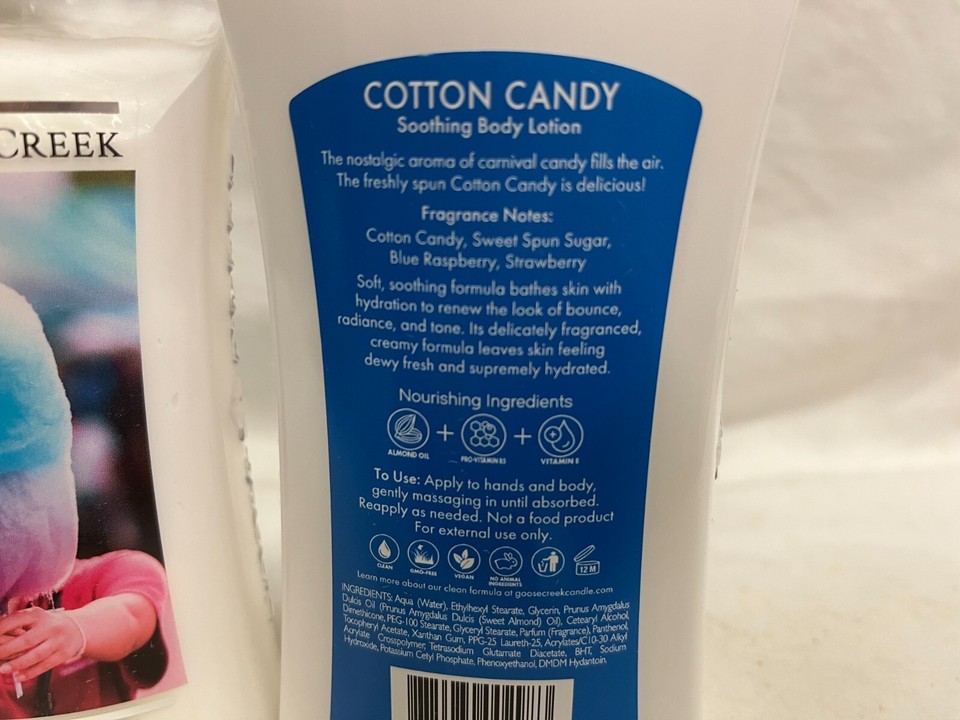 Goose Creek (2) Soothing Hydrating Body Lotion New & Sealed COTTON