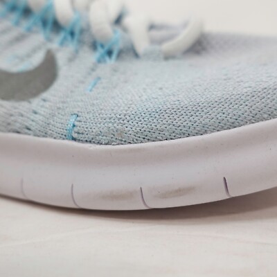 nike free rn flyknit light blue