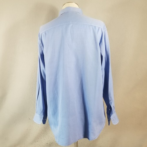 Giorgio Armani shirt men's large 16.5 blue long sleeve cotton dress luxury - Picture 7 of 11