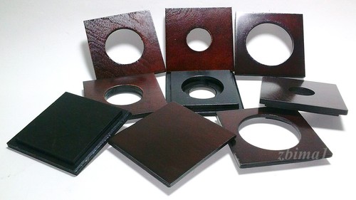 1 Lens Board 3.75"Sq for Korona 4x5 View Camera, made of Plywood Birch/free hole - Picture 2 of 5