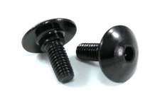 2x Black Aluminium Fairing Bolts m6 x 16mm +3mm Shoulder Step Motorcycle Screw 
