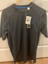 Adidas Shirt Mens Medium Gray Tee Climalite Gym Training Crew Neck