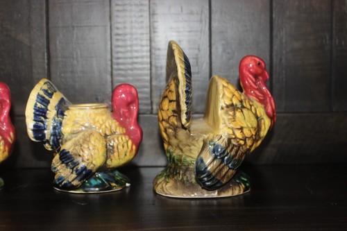 VINTAGE NAPCOWARE TURKEY CANDLE HOLDERS and NAPKIN HOLDERS - Picture 10 of 16