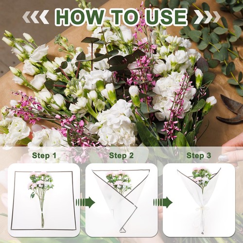 Flower Gift Wrapping Tissue Paper 20 Sheets Waterproof Bouquet Paper Wrap Flo... - Picture 5 of 7