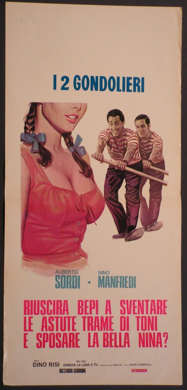 Locandina originale film Venezia, la luna e tu (1958) - Regia di Dino Risi