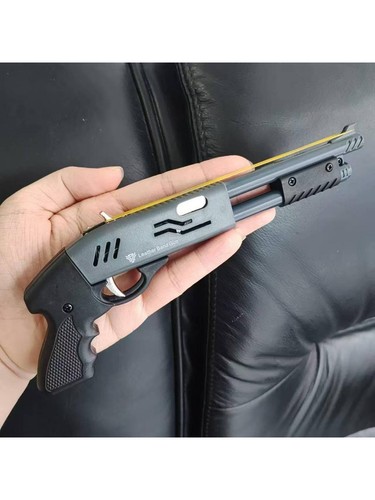 Mini pulvérisateur de fusil de chasse à bande en caoutchouc 8 rafales de pistolet à bande en caoutchouc - Photo 7/26