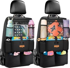 SURDOCA Upgraded Car Organizer with 11-inch Tablet Holder, 9 Pockets, Black1 PK.