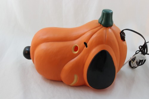 Snoopy Halloween Lighted Pumpkin Head Peanuts Jack-o-Lantern Blow Mold Working - Picture 4 of 18