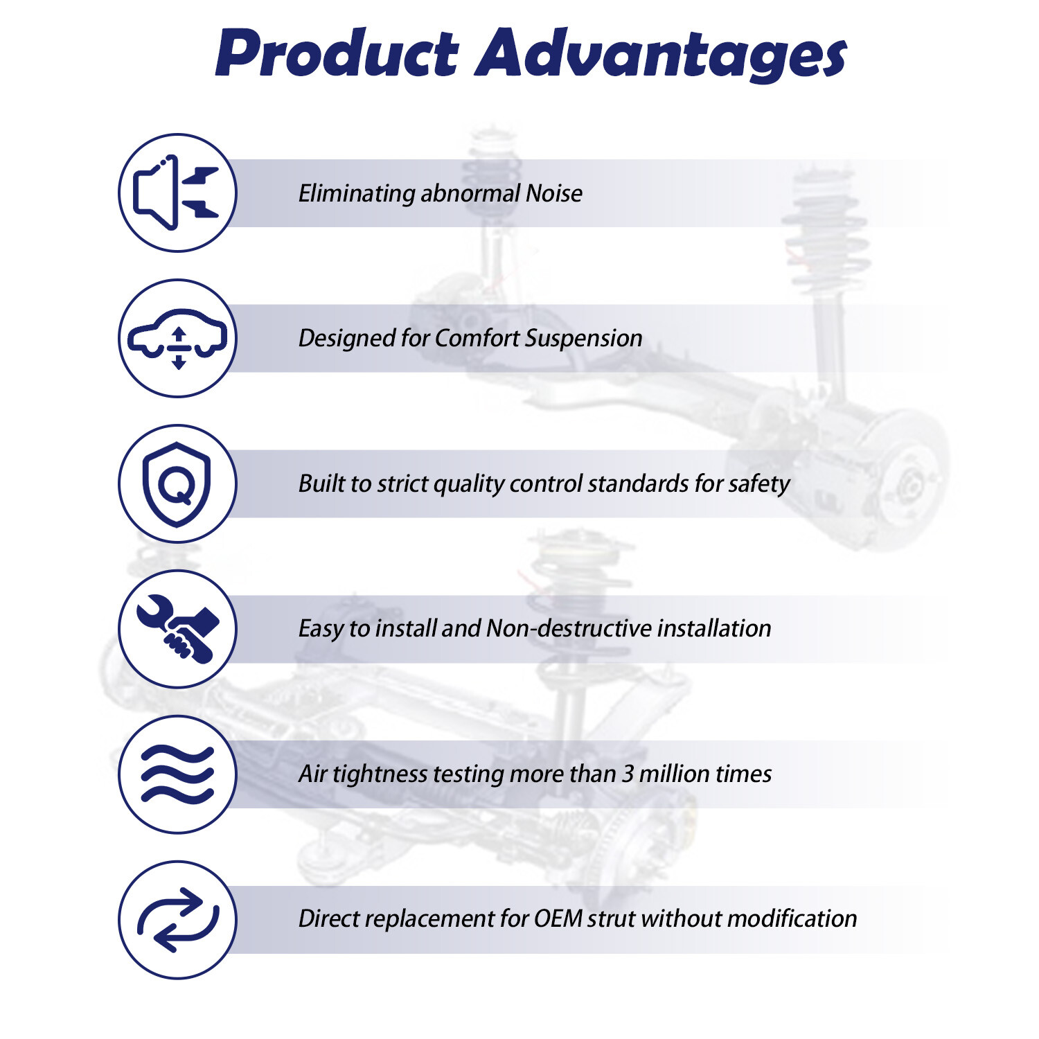 Pair Front Air Suspension Struts For Mercedes-Benz ML GL-Class 320 350 450 550