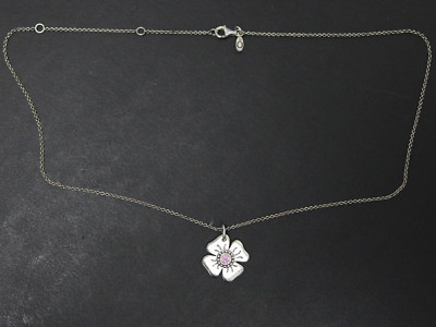 Pandora ALE 925 Sterling Silber & Rosa CZ Blume Verschlussöffner Halskette 890000PCZ