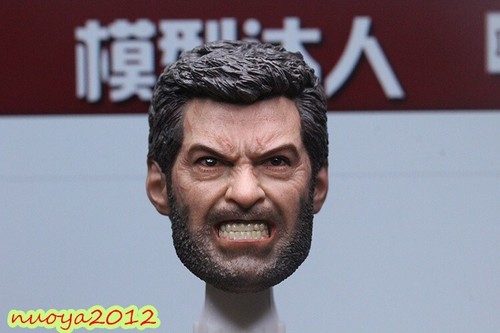 1:6Head Sculpt Angry Ver Wolverine Logan Head Carved Hugh Jackman Fit 12"PH Body - Picture 7 of 16