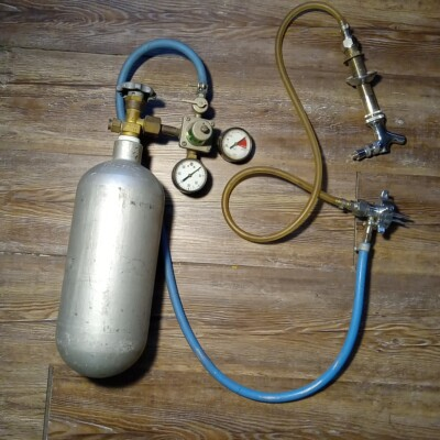#ad Beer Keg Tapping Set CO2 Tank Regulator Valve Faucet Tap Hoses amp; Accessories $75.00