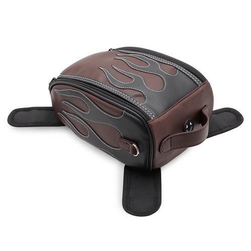 Motorcycle PU Leather Waterproof Oil Fuel Tank Magnetic Travel Bag Cruiser ATV - Picture 7 of 10