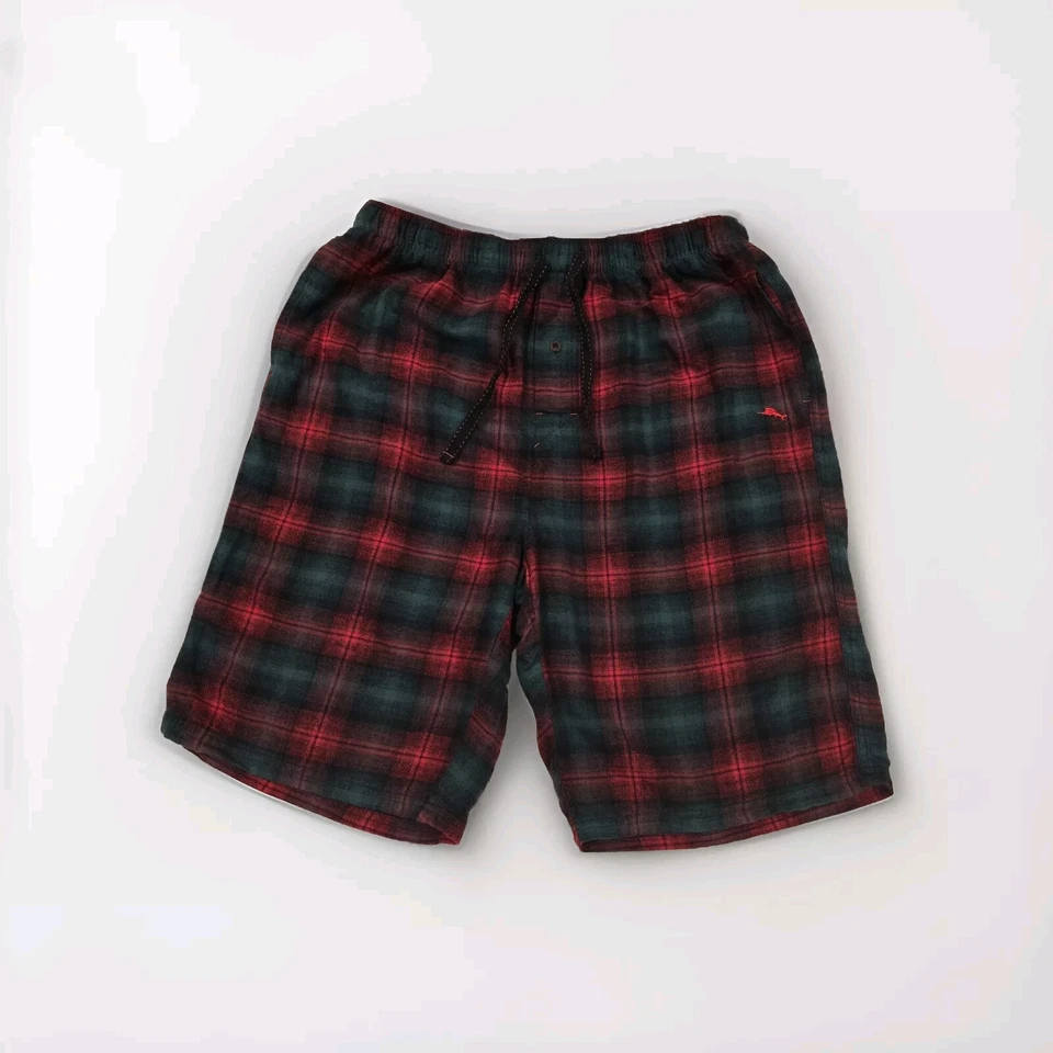 Tommy Bahama Vacaciones Navidad Franela Cuadros Jam Pantalones Cortos Rojo Verde Para Hombre Grande  Foto 2 de 4