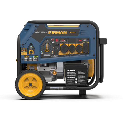 FIRMAN T07571F 9400/7500W Tri Fuel Electric Start Portable Generator 50A