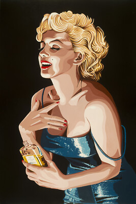 Chanel No. 5 Marilyn Monroe CANVAS by Karl Black 18x12 Gallery