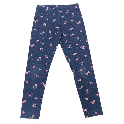 So Favorite Legging Blue/Rose Print Slim Fit Girl's Size L ( 10-12 ) - Picture 5 of 7
