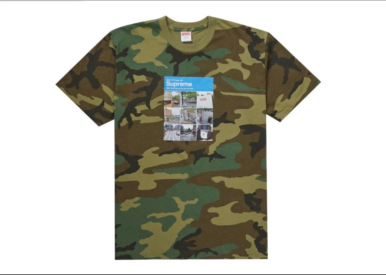 Tee shirt Supreme Verify camouflage Woodland taille moyenne neuf