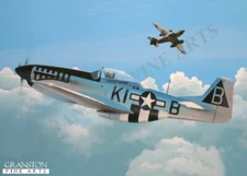   Joe Peterburs Mustang aviation art post card Walter Schuck Messerschmitt Me262
