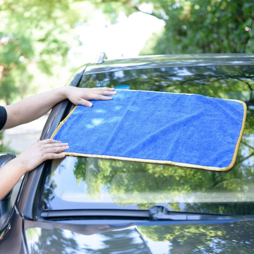 126 piezas/CTN toallas de microfibra peluche toallas de limpieza de automóviles sin arañazos 16x24" 380 GSM - Imagen 12 de 12