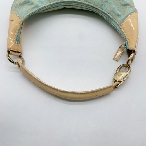 Authentic Gucci GG Canvas GoldHardware 001 41 Light Blue OneShoulderBag NS041036 - Picture 6 of 20
