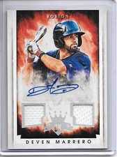 2015 Diamond Kings DEVEN MARRERO DUAL JERSEY AUTO #1/99 FIRST MADE RED SOX!!