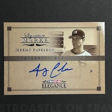Jeremy Papelbon 2007 TRISTAR Elegance Signature Marks #SM-JP1 (AU, RC) ⚾Baseball