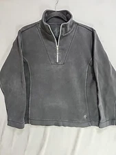 Tommy Bahama Men's Large Black Quarter Zip Pullover Sweater