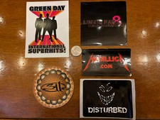   rock  n  roll, Random Lot of 5  Band, Stickers  Free Flag Sticker