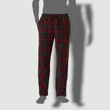  38 Perry Ellis Men's Pajama Lounge Red Gray Plaid PJ Pants Sleepwear Size S